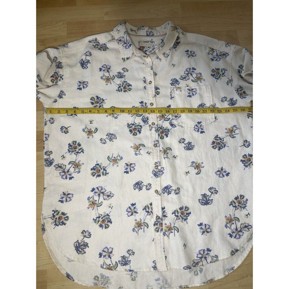 Pilcro Anthropologie Kailey Floral Tunic Button Down Size Large - Picture 11 of 13